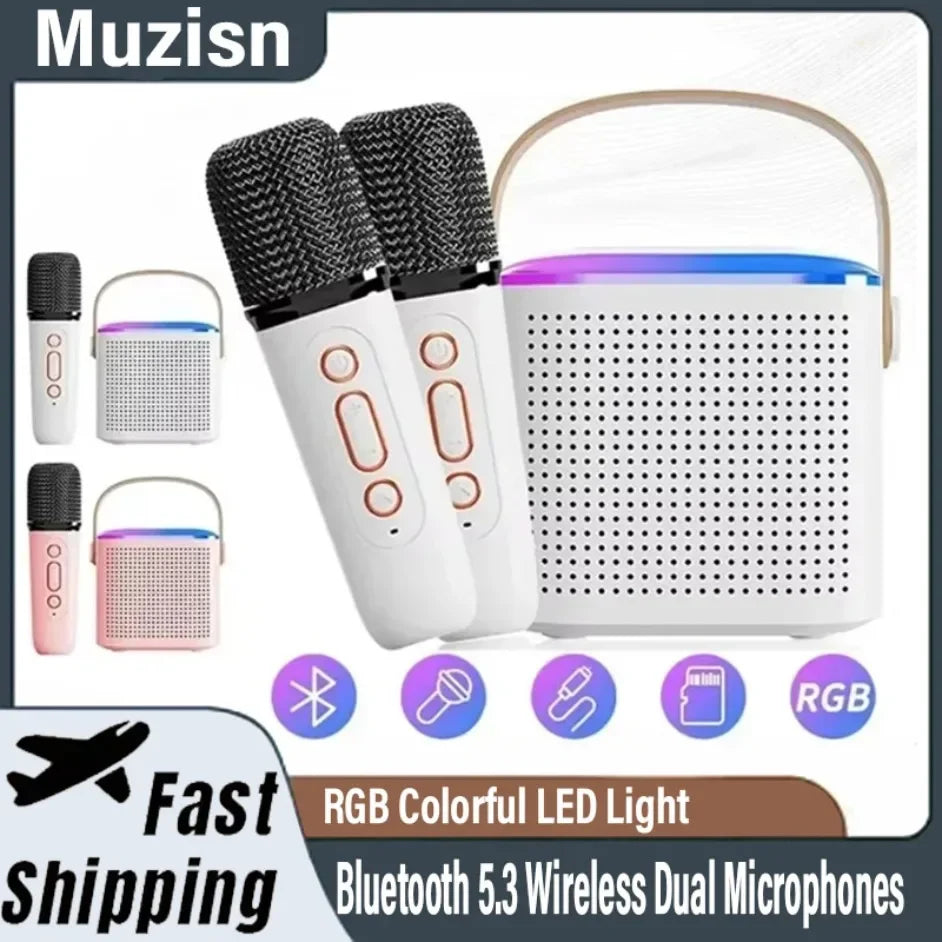 Y1 Bluetooth 5.3 Karaoke Machine &ndash; Dual Microphones