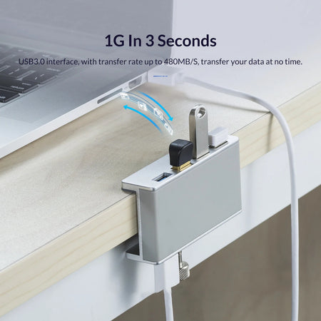 6Ports USB 3.0 Hub With Power Supply &ndash; High Speed USB 3.0