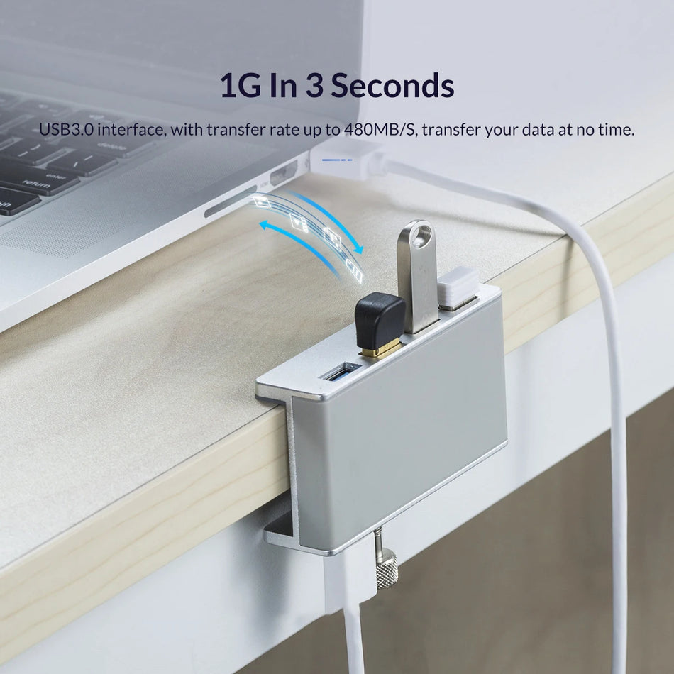 6Ports USB 3.0 Hub With Power Supply &ndash; High Speed USB 3.0