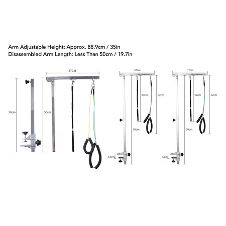 Pet Grooming Arm With Clamp &ndash; Height Adjustable 35in Noose
