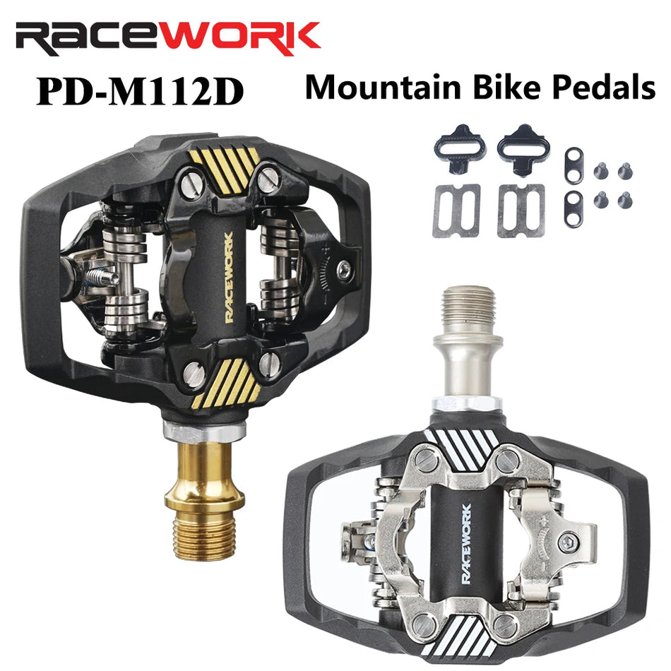 MTB Bike Lock Pedal for Shimano SPD, Nylon Body, Chrome-Moly Core