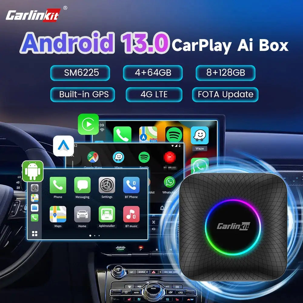 Carlinkit AI Box Android 13 Wireless CarPlay Android Auto TV