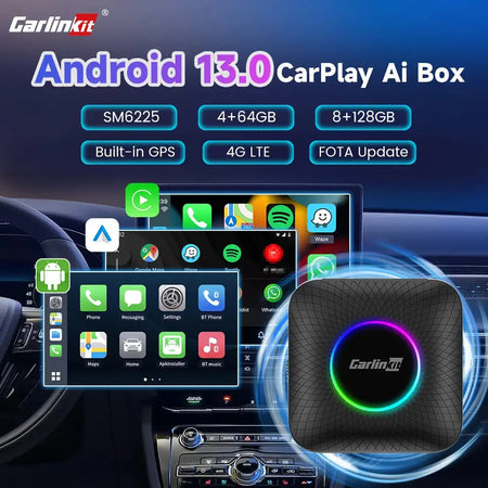 Carlinkit AI Box Android 13 Wireless CarPlay Android Auto TV