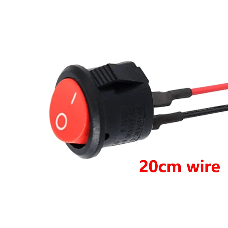 5Pcs Mini Rocker Switch &ndash; Reliable Control for DIY Projects Round Red / 5pcs