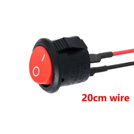 5Pcs Mini Rocker Switch &ndash; Reliable Control for DIY Projects Round Red / 5pcs