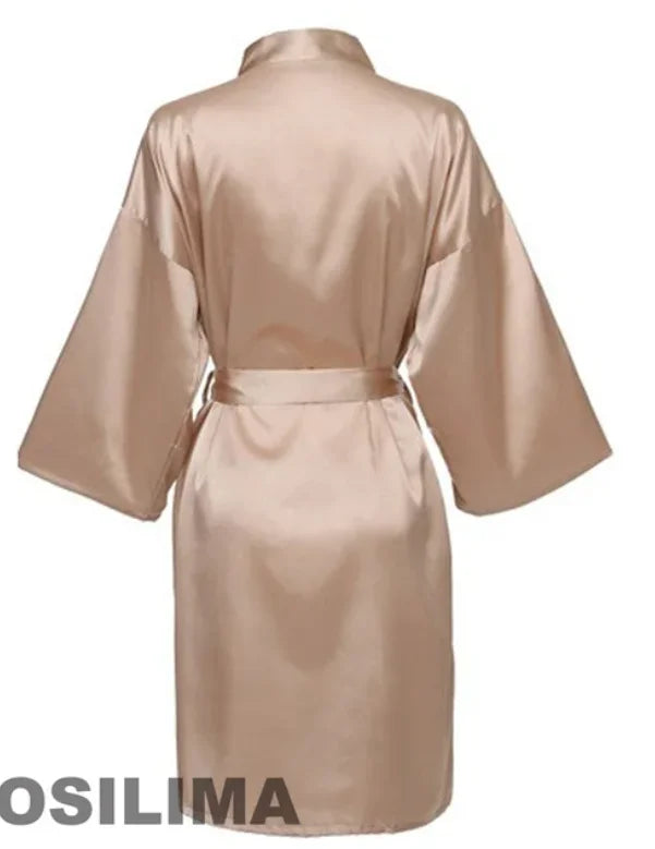 Elegant Kimono Satin Bridesmaid Bathrobe - Perfect for Wedding Parties