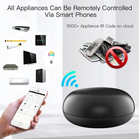 Smart WiFi IR RF Bluetooth Universal Remote Control with Voice Assistant Support