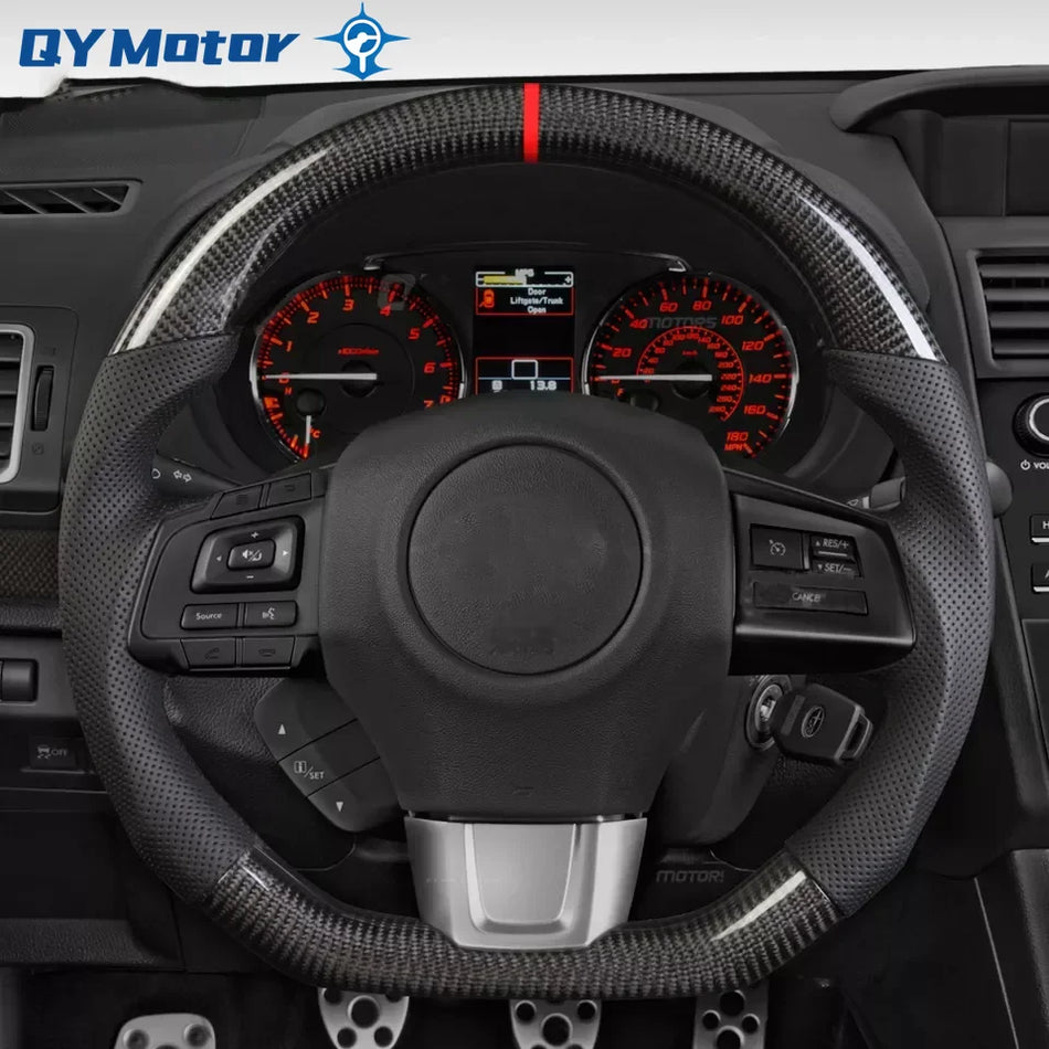 Subaru WRX STI Tikras Anglies Pluošto Vairo Su Perforuota Oda