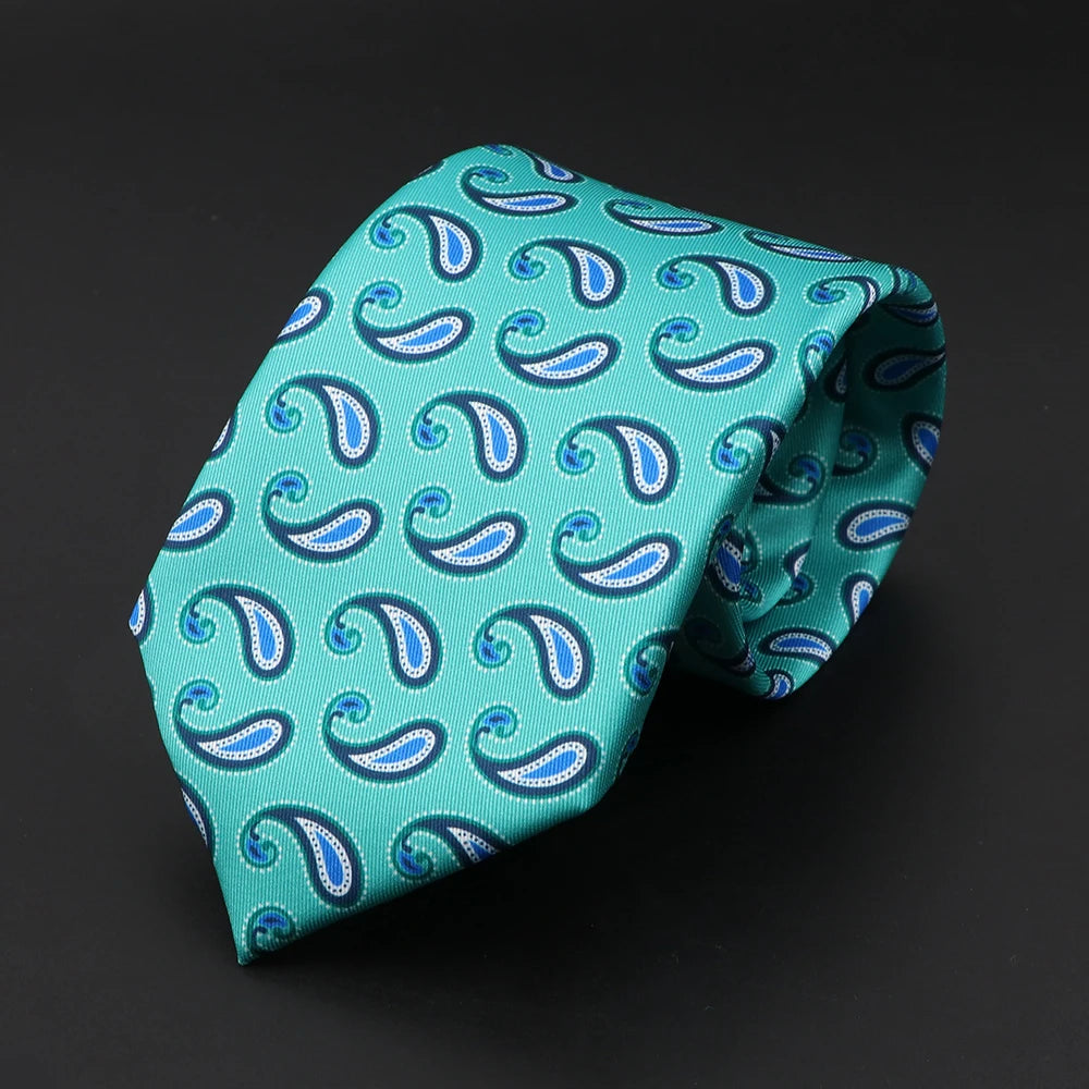 High Quality Soft Silk Ties in 51 Colours - Geometric Pattern Necktie for Men 31