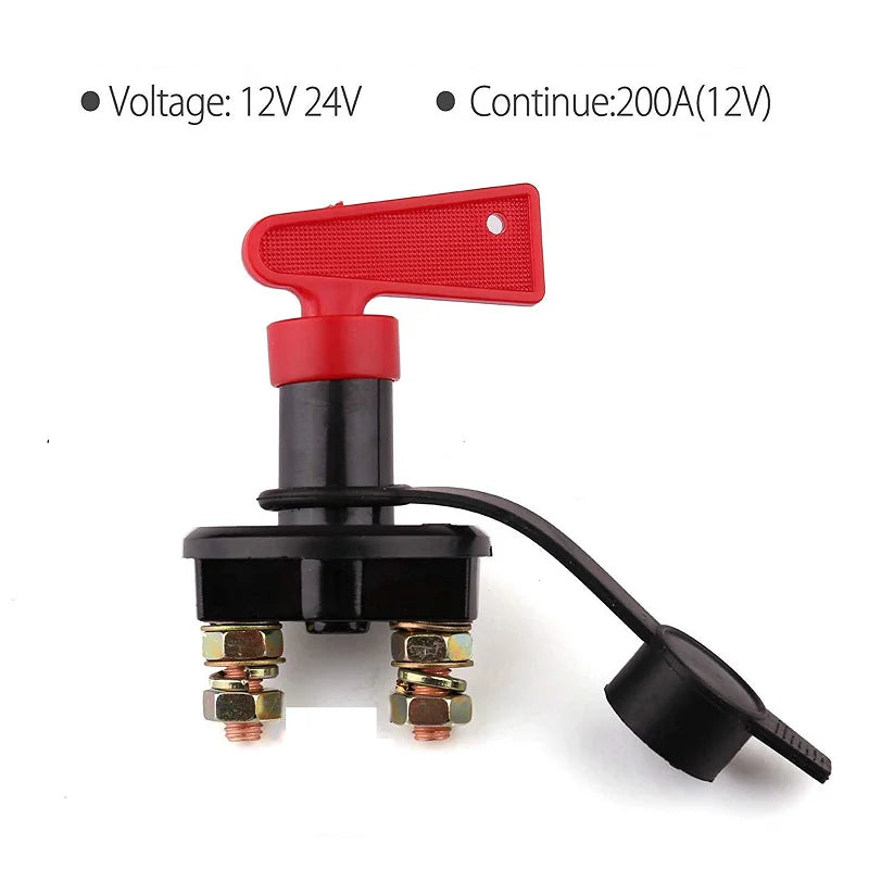 Auto Battery Disconnect Switch 12V 24V Marine 200A 300A 600A Dual Battery Mass Switch 2 and 3 Position Cut Off Switch Car Boat M10 12V 24V 200A / CN (Origin)