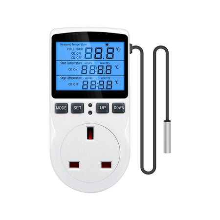 Thermostat Timer Socket &ndash; Digital Temperature Control UK Type
