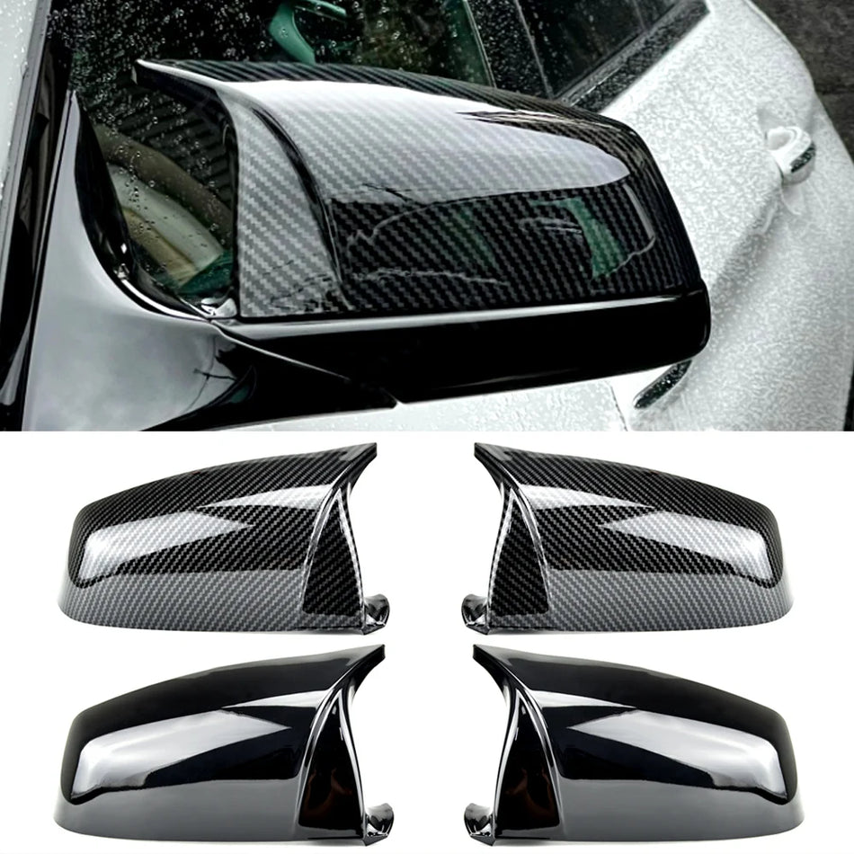 Cubiertas de Espejo Retrovisor de Fibra de Carbono Negra para BMW Series 5 6 7 E60 E61 E63 E64 F06