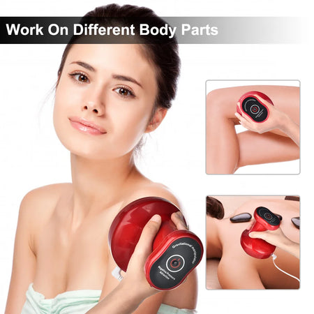 Electric Guasha Cupping Body Massager with Vacuum and Heating Functions