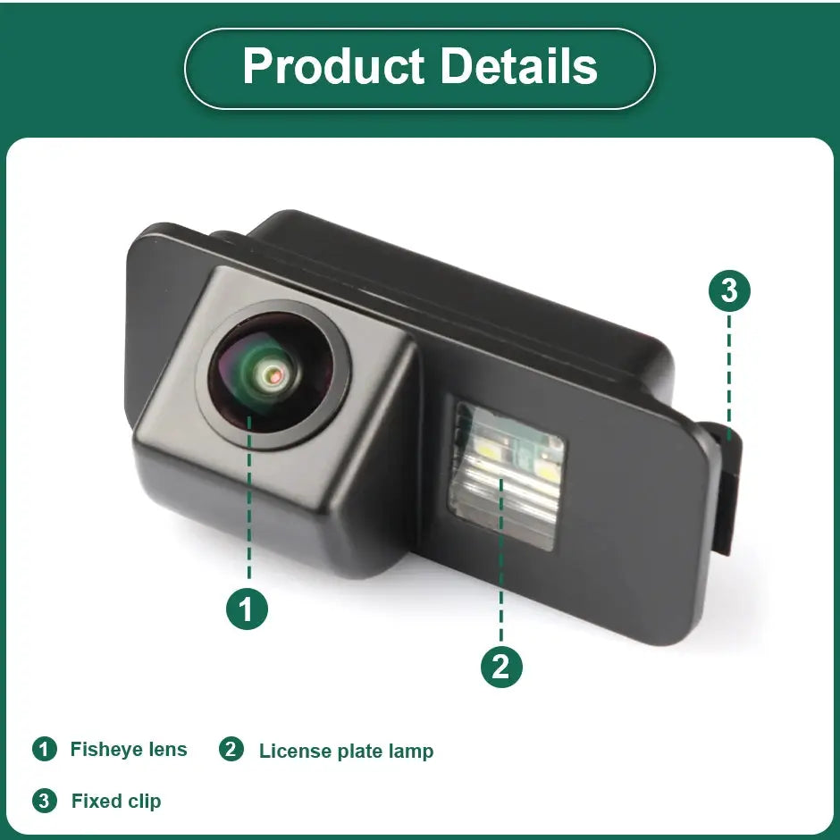 CCD AHD 1080P Night Vision Car License Plate Light Rear View Camera For Ford Focus Hatchback Fiesta Mondeo S-MAX 2008-2014 by InterCyprus Trading Ltd