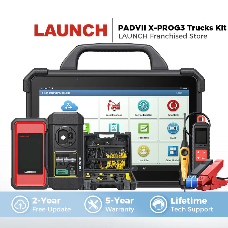 Σαρωτής Κιτ Φορτηγών Launch PADVII X-PROG3, Διαγνωστικό Εργαλείο Προγραμματισμού Κλειδιών