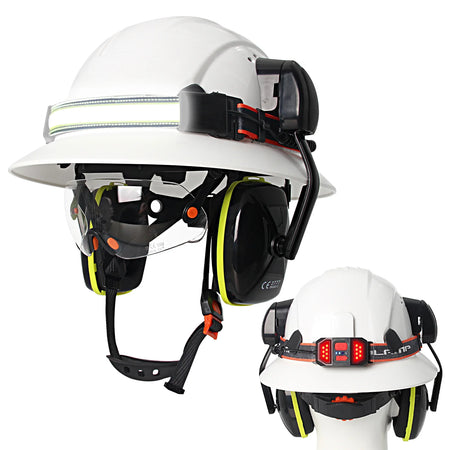 CE Full-Brim Safety Cap &ndash; All-In-One Industrial Helmet White