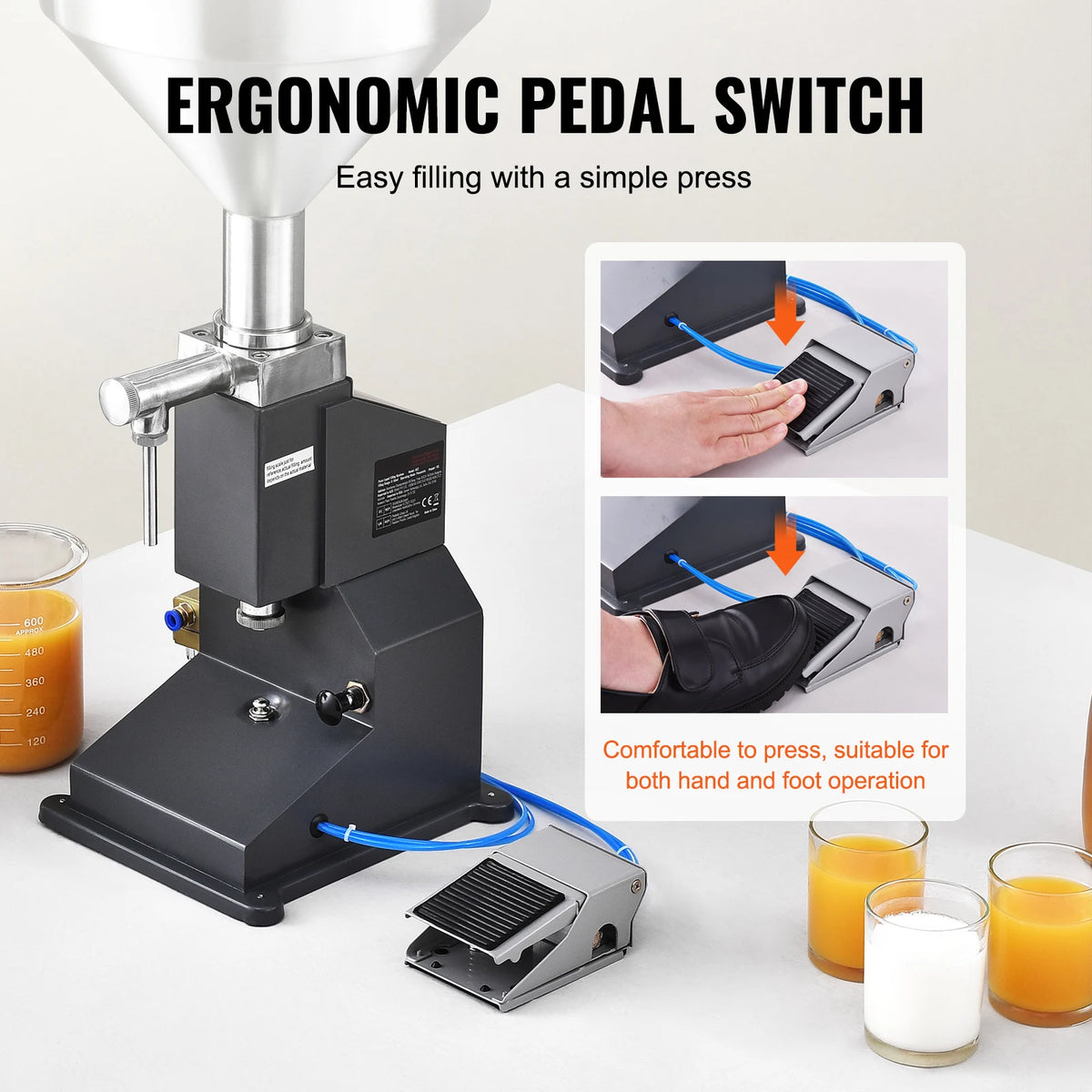 SucceBuy A02 5-50ml Pneumatic Manual Liquid Filling &ndash; Pedal