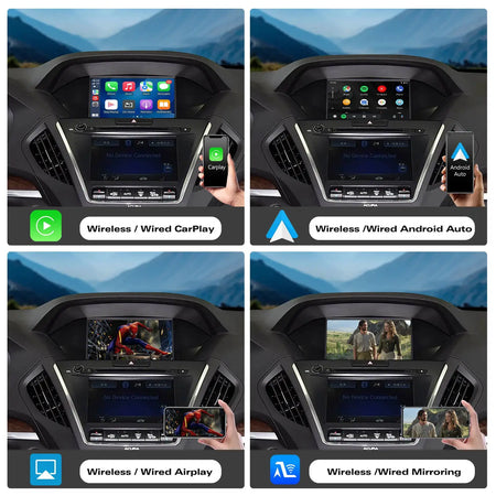 Wireless CarPlay Android Auto For Dual screen Acura TLX TLX-L MDX RDX RLX ILX 2014-2019 With Navigation Airplay BT GPS Function by InterCyprus Trading Ltd