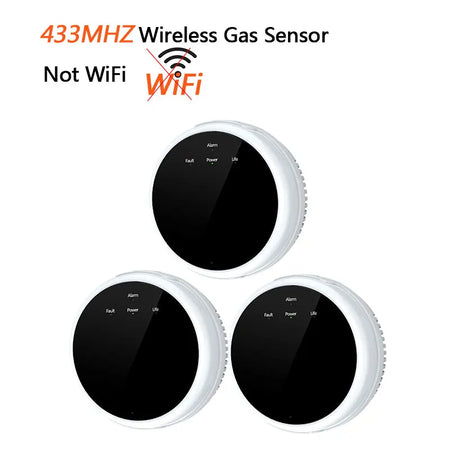 ZUIDID GS20 433MHz Gas Leak Detector &ndash; 80dB Alarm System 3pcs Gas Sensor