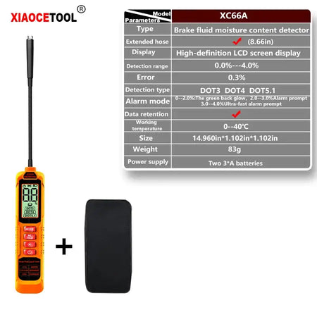Xiaocetool 5 LED Brake Fluid Tester Pen DOT3 DOT4 DOT5.1 XC66A with bag