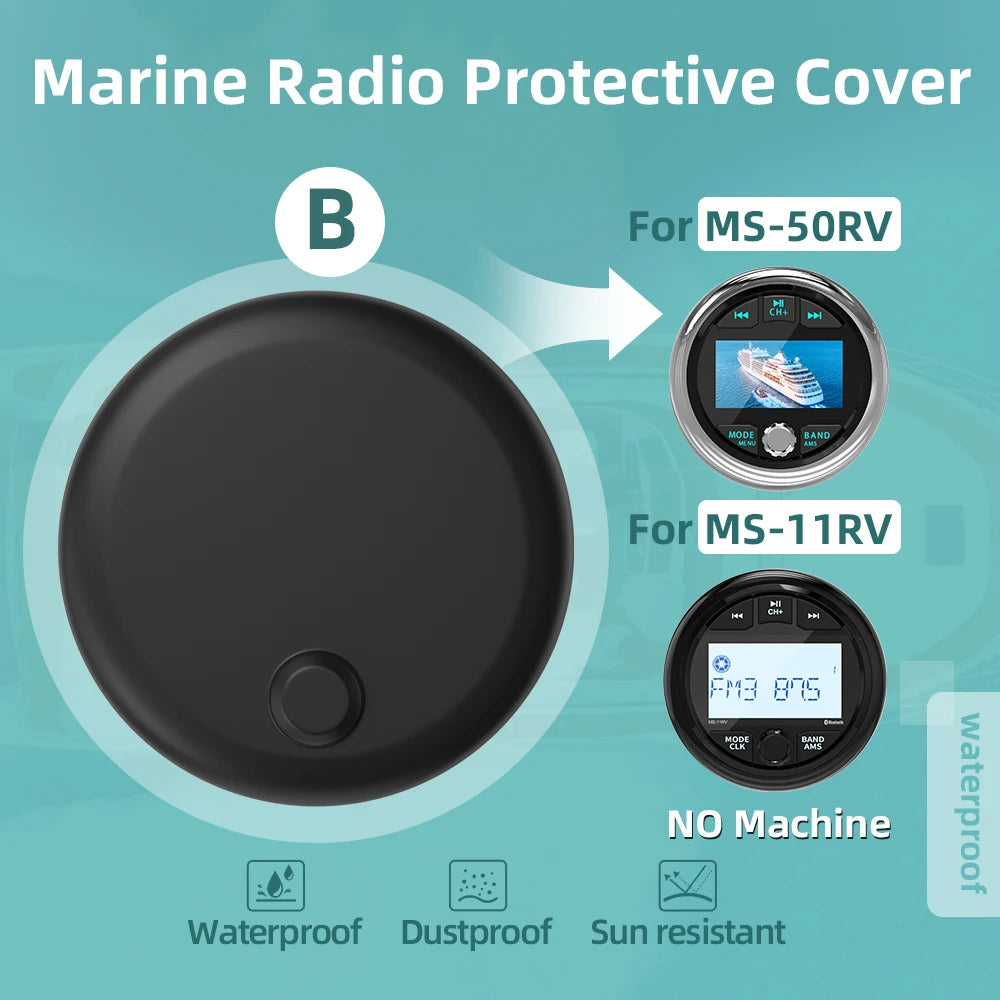 Marine Flush Mount Silicone Radio Cover &ndash; Waterproof UV B