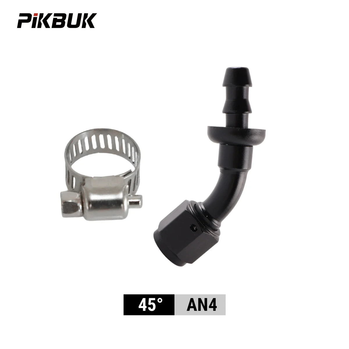 PIKBUK Universal AN4 6 8 10 12 Push-on Hose End Fittings Fuel Oil Cooler Hose Fitting 180 Degree Reusable Connection Adapter by InterCyprus Trading Ltd