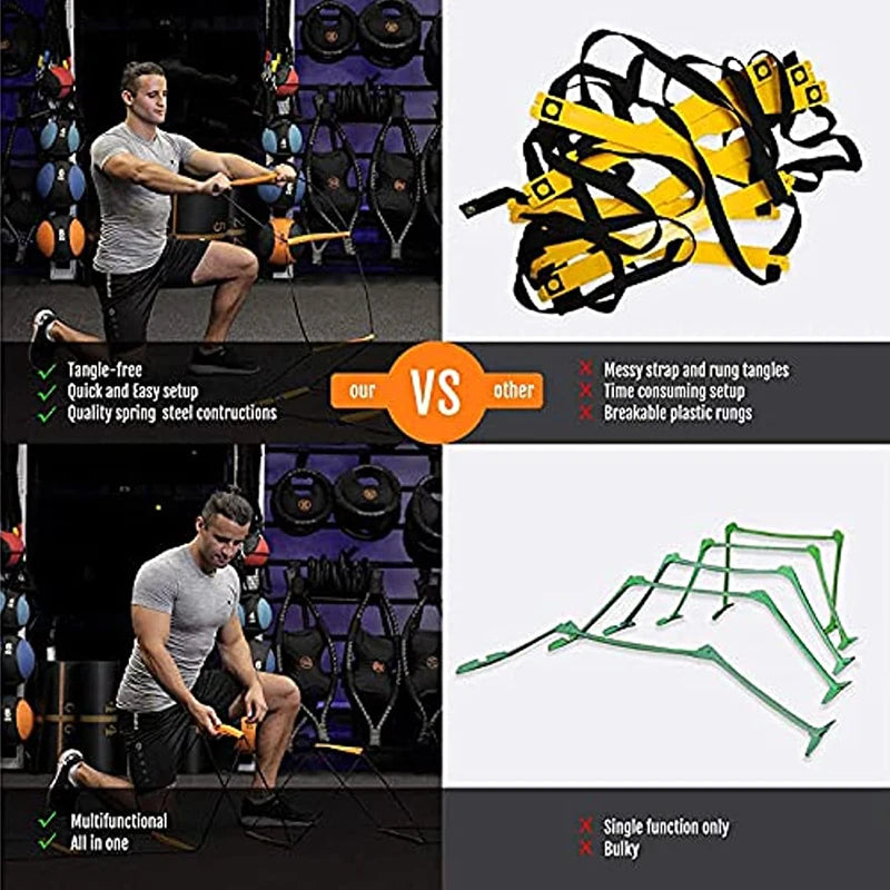 Dual-Purpose Agility Ladder for Speed and Coordination Training