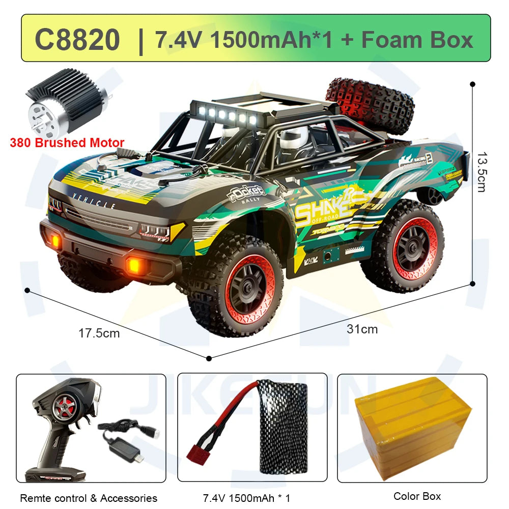 C8820 1/18 RC Car &ndash; High Speed 31kmh 4WD Off Road Terrain Brushed Foam GR
