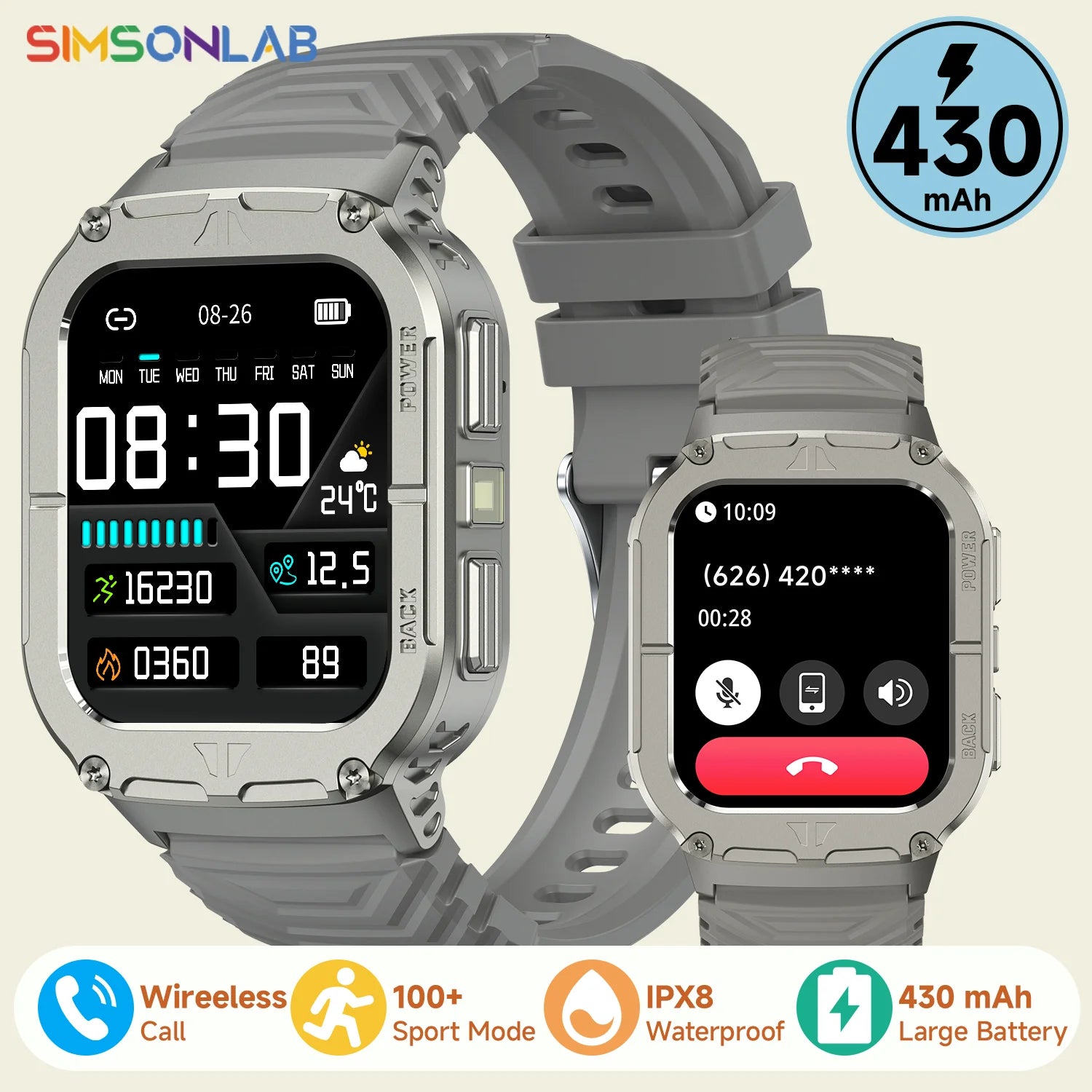 Fashion Smart Watch 1.85In &ndash; Sleep Health Tracker BT Call