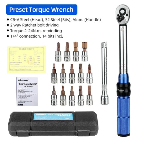Deemount 1/4 Inch Drive Click Torque Wrench &ndash; Precision Torque Adjustment TOL280 / CHINA
