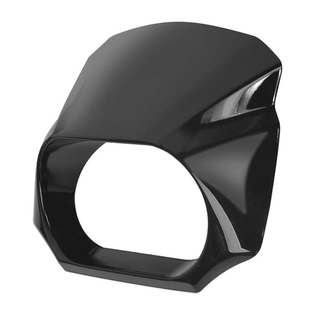 Motorcycle Gloss Black Front Headlight Fairing Cover &ndash; Durable ABS Plastic Protection