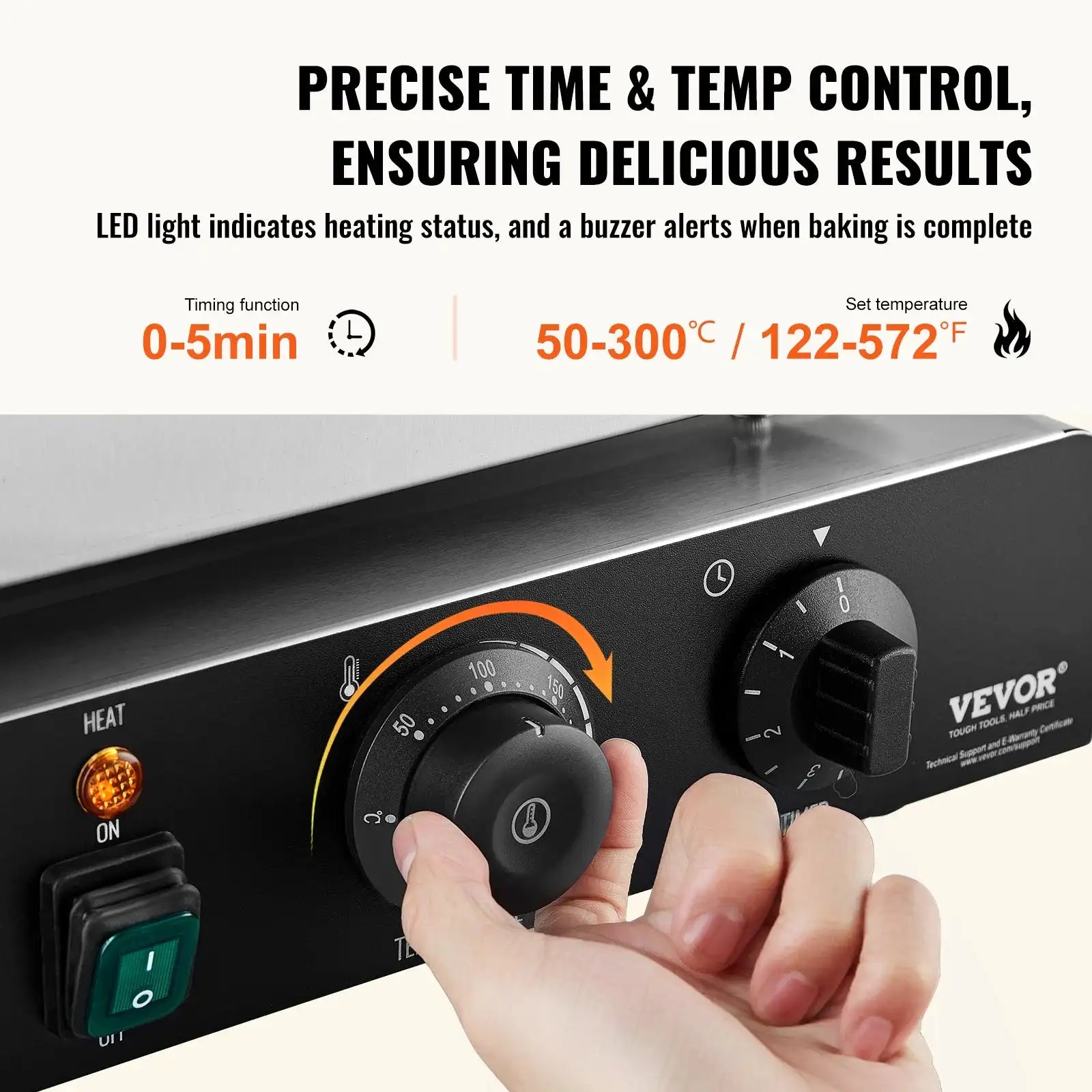 Electric Donut And Waffle Maker Nonstick Surface