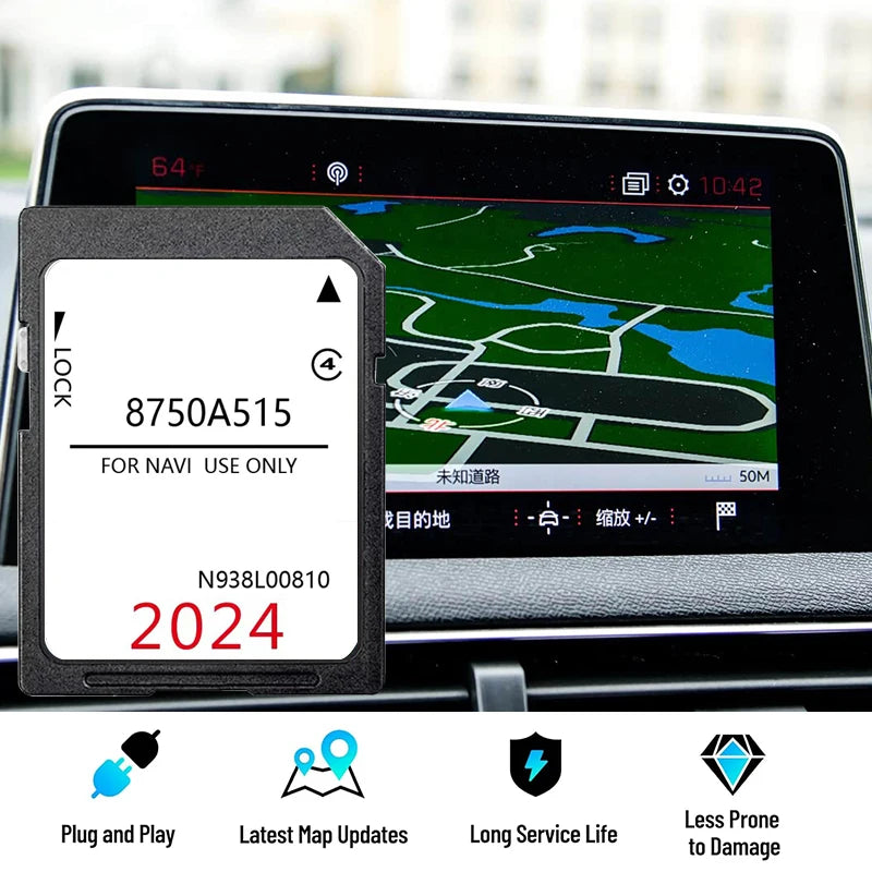 Tarjeta SD de navegación para coche para Peugeot 4008 2011-2017 con mapas del Reino Unido e Irlanda 2024