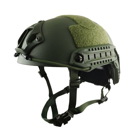 FAST Riot Helmet BOOIU &ndash; Lightweight ABS Protection Green without holes