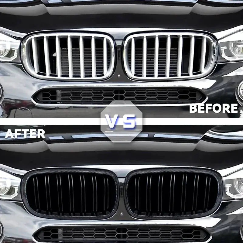 A Pair Car Front Bumper Kidney Grille Grill Diamond Meteor Style For BMW F15 F16 X5 X6 2014-2018 by InterCyprus Trading Ltd