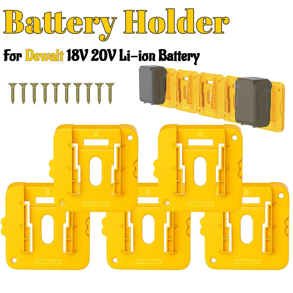 Suporte de Bateria de Montagem na Parede Para Ferramentas Dewalt 18V 20V 60V Com Parafusos