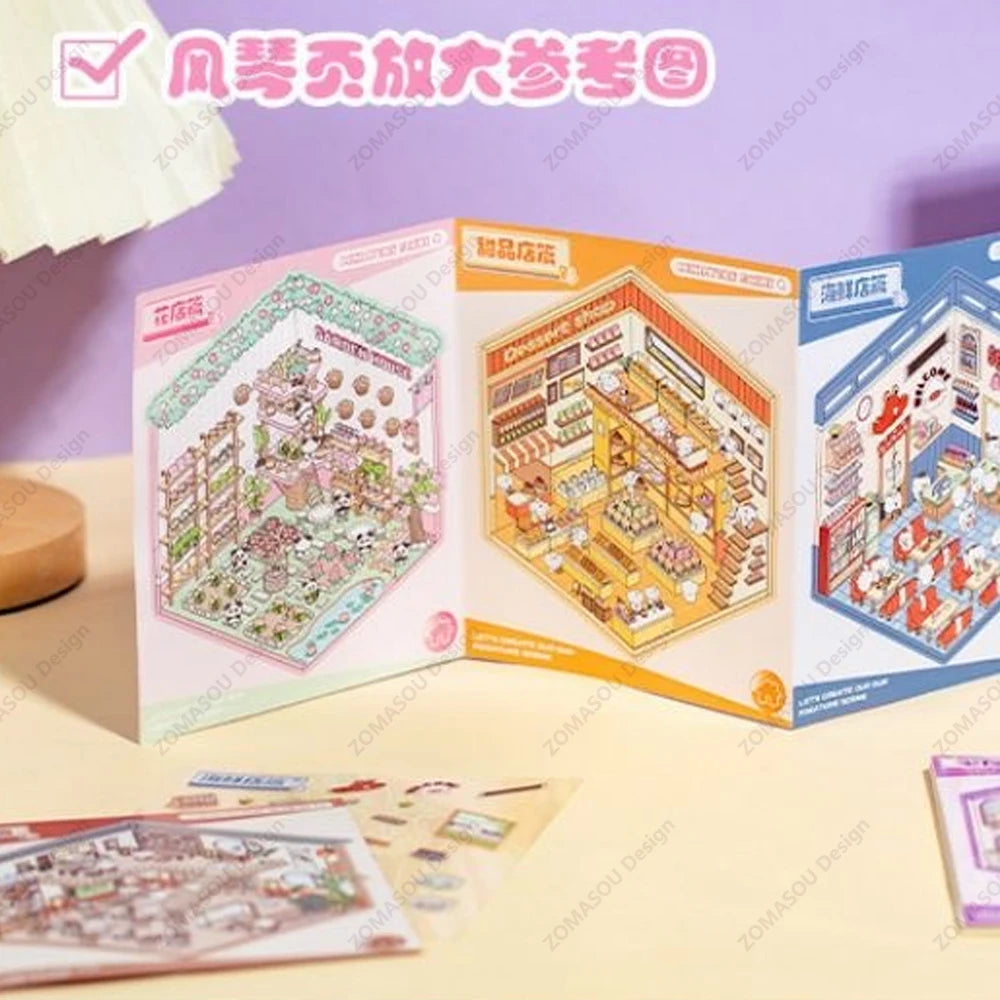 3D Cartoon Landscape Sticker Book - DIY Creative Scenes for Kids