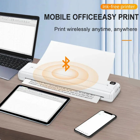 InterCyprus A4 Portable Thermal Printer &ndash; Wireless Inkless