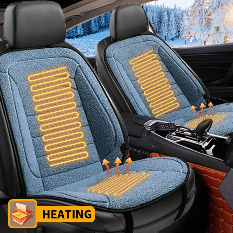 HELLOLEIBOO 12V Heated Car Seat Cover for Ultimate Winter Comfort