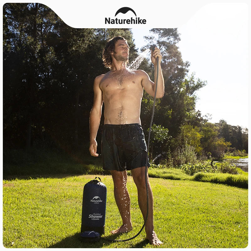 Naturehike Outdoor Shower Bag - Ultralight 11L PVC Water Storage with Foot Pump