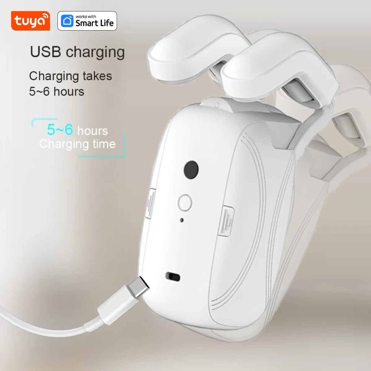 Tuya Smart Curtain Robot ( Roman Rod Track) Bluetooth APP Short Range Control, Timed switch, Pull-to-start, 8KG load capacity