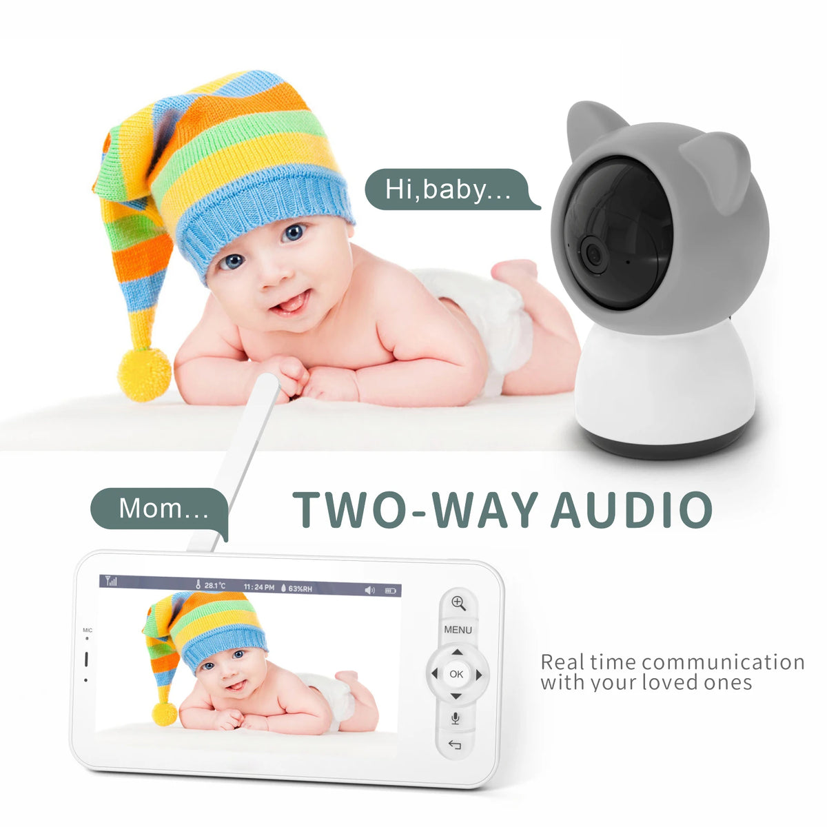 Babystar 5-Inch LCD Baby Monitor &ndash; Dual Camera Split Screen Support