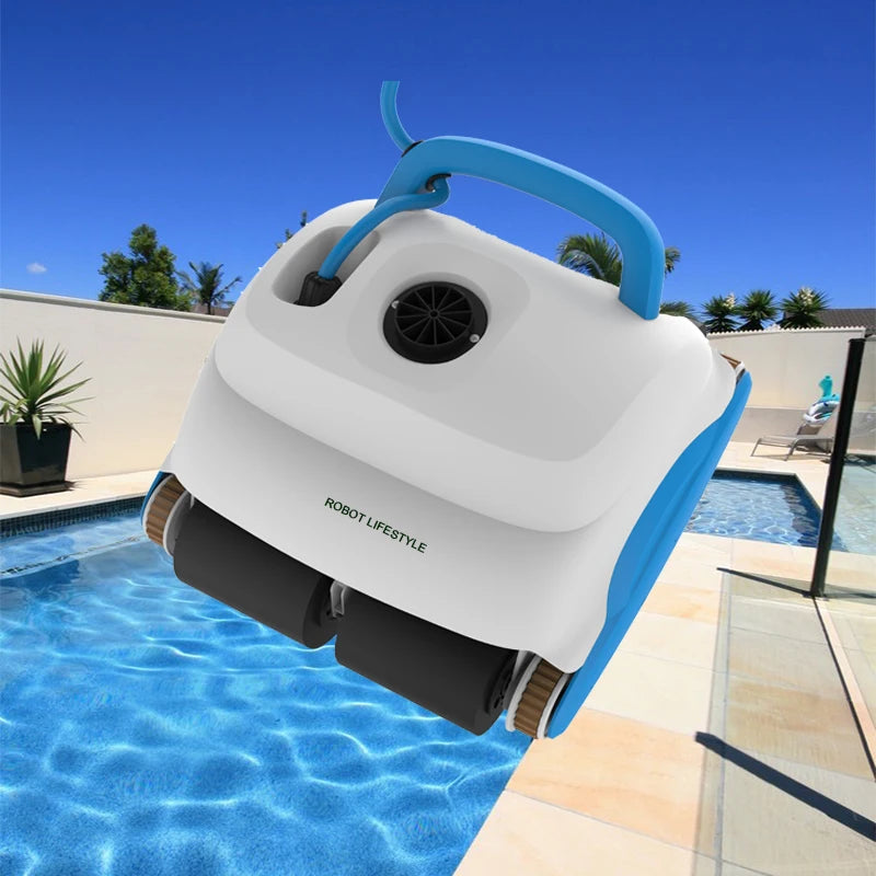 Robot de curățare a piscinelor Cablu de 20m Roată cu role din burete Podea
