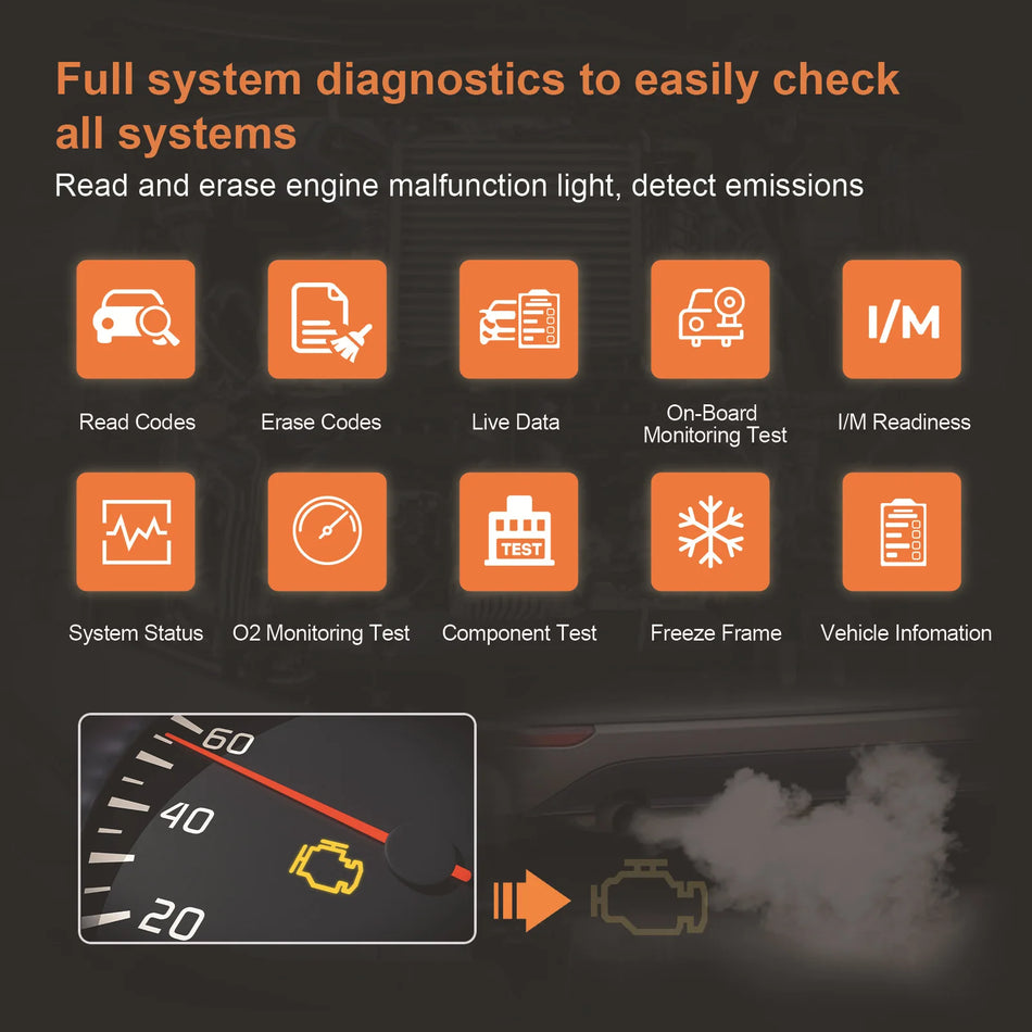 HUMZOR Z100 OBD2 Scanner With Bidirectional Testing, Bluetooth 5.2