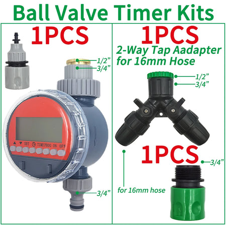 Oasis Garden Automatic Watering System &ndash; Solar Powered Ball Valve TImer-16