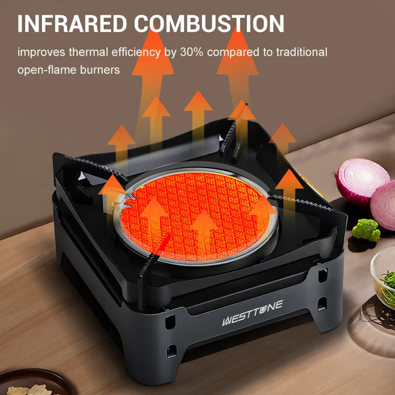 WESTTUNE Outdoor Infrared Combustion Stove &ndash; Powerful 3600W Cooking Performance