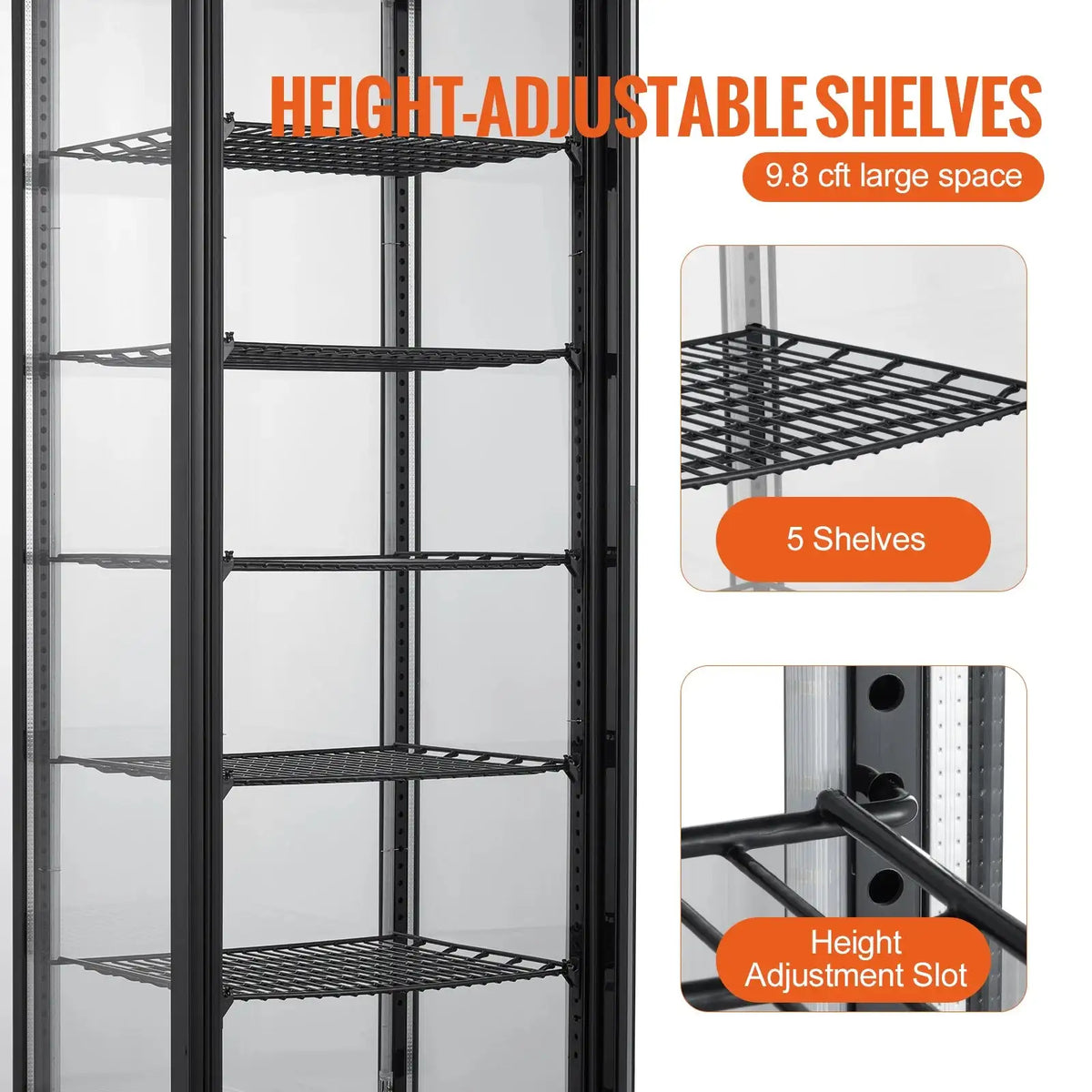 Large Refrigerated Display Case Bakery Pastry LED