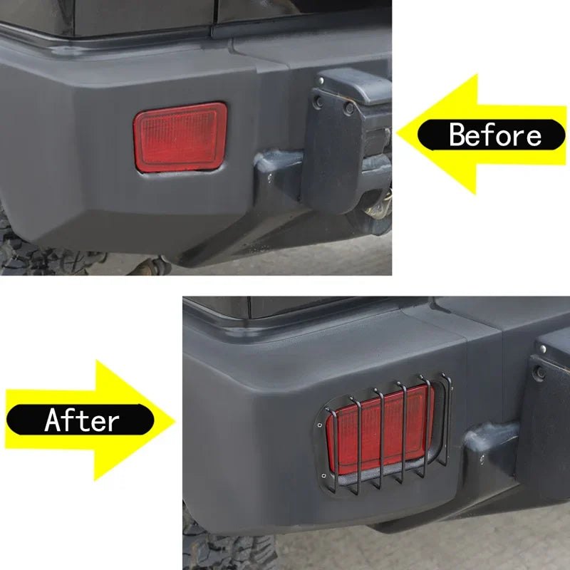 Cubierta de pantalla de lámpara negra de acero inoxidable para lámpara antiniebla trasera H2