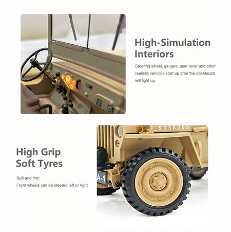 HG4-58 1/14 RC Willys Military Vehicle &ndash; 2.4G 4WD Off Road