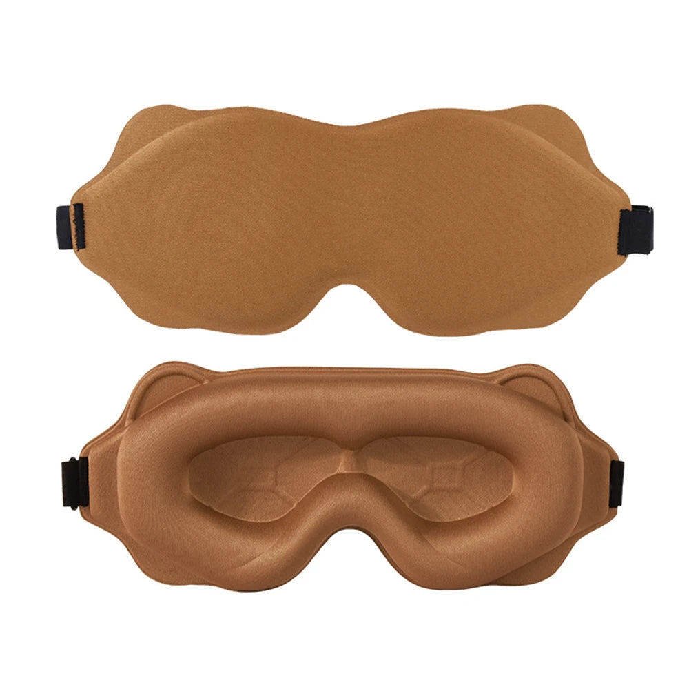 3D Sleeping Mask - Light Blocking, Soft Eye Mask for Travel &amp; Sleep Brown